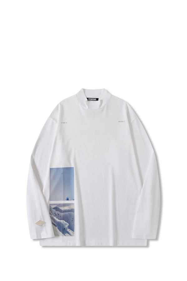 UNISEX "ALASKA I TARO TAMAI" MOCKNECK LS T-SHIRT