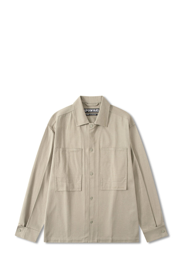 MEN'S BRUSH HEMP COTTON POCKET OVERSHIRT