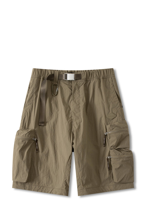 MEN'S MULTI POCKETS BELTED CARGO SHORTS