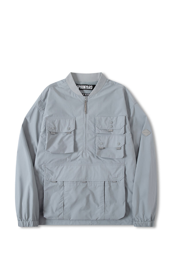 UNISEX SOLOTEX® ZIP FRONT MULTI POCKETS PULLOVER JACKET