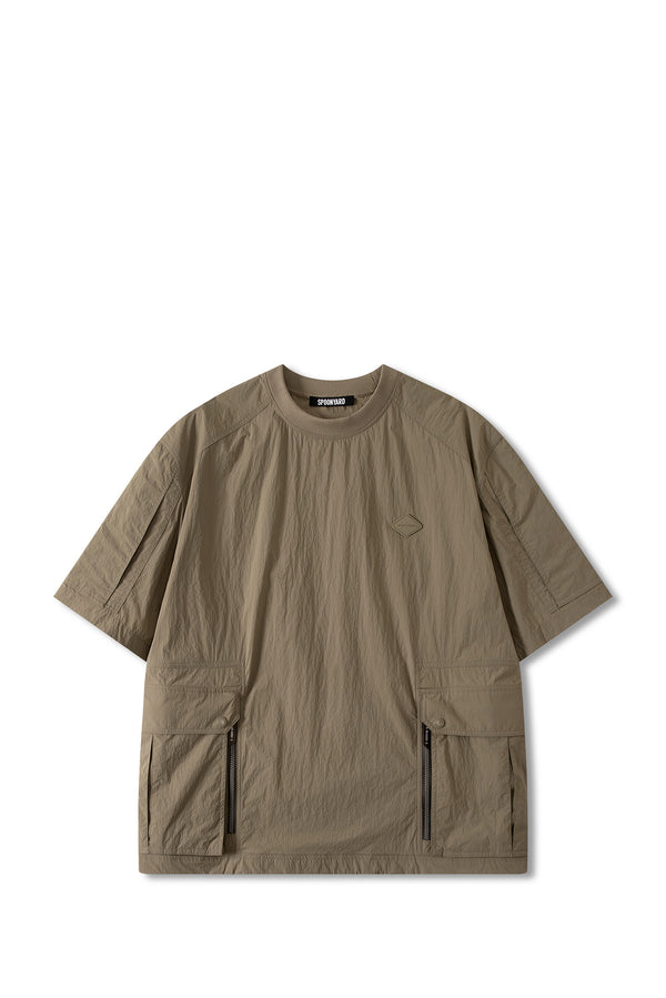 MEN'S CARGO POCKETS WOVEN S/S TOP