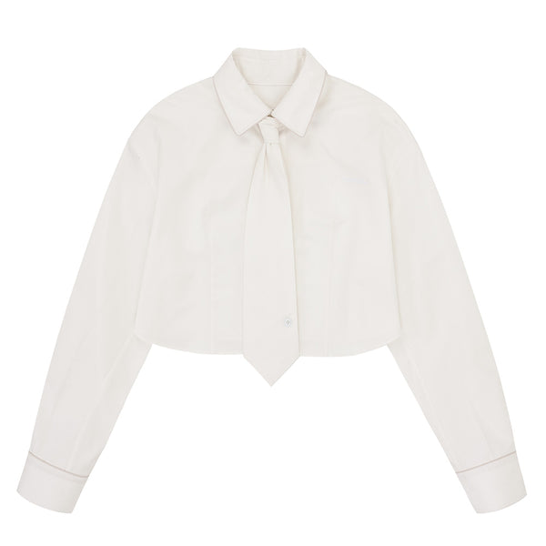 SUGI WOMEN'S CROPPED SHIRT AND TIE