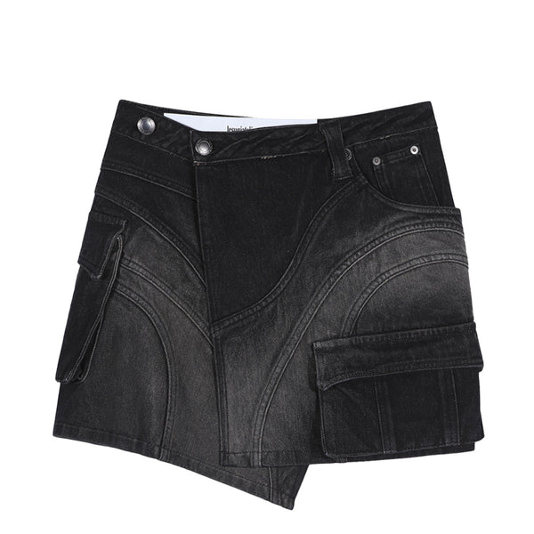 SUGI WOMEN'S SILHOUETTE DENIM CARGO SKIRT