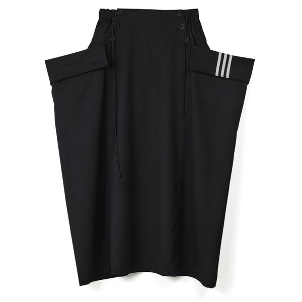 Y-3 REFINED WOOL SKIRT / BLACK (WOMEN)