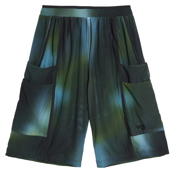 Y-3 ALLOVER PRINT MESH SHORTS