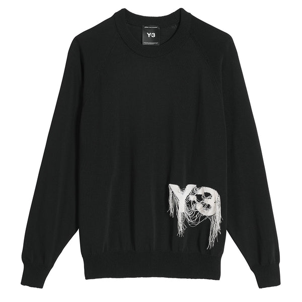 Y-3 LOGO KNIT CREW SWEATSHIRT – D-mop