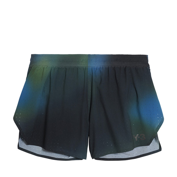 Y-3 ALLOVER PRINT RUN SHORTS