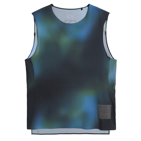 Y-3 ALLOVER PRINT RUNNING TANK TOP