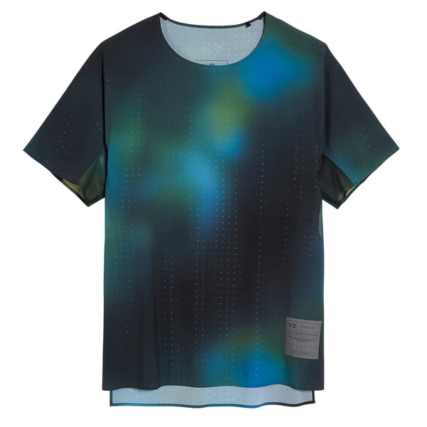 Y-3 ALLOVER PRINT RUNNING SHORT SLEEVE TEE