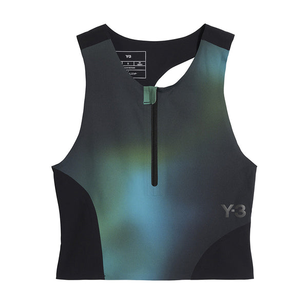 Y-3 ALLOVER PRINT RUNNING FITTED TOP