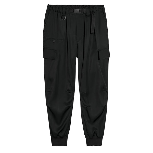 Y-3 RAYON TWILL CUFFED PANTS