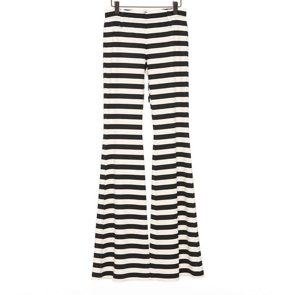 pushBUTTON STRIPE BELL-BOTTOM JERSEY PANTS