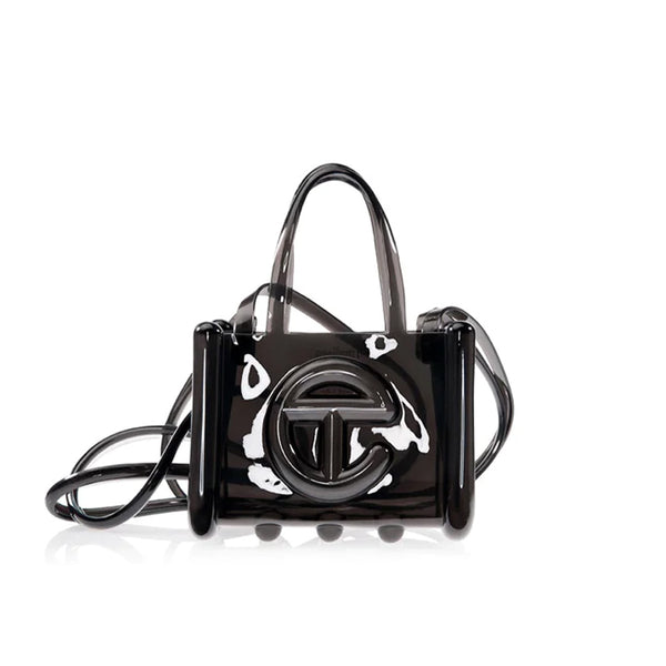 MELISSA X TELFAR SMALL JELLY SHOPPER CLEAR BLACK