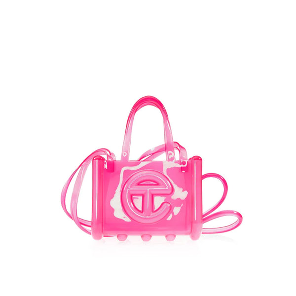 MELISSA X TELFAR SMALL JELLY SHOPPER CLEAR PINK