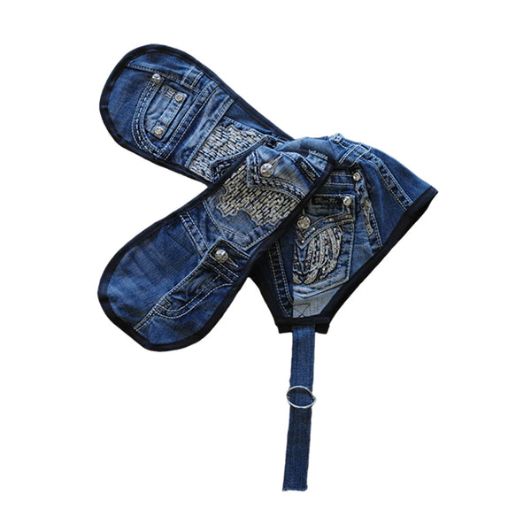 MR. NAGGERS NAG NAG BUNNY EAR HAT MADE WITH VINTAGE Y2K MISS ME DENIM JEAN PANTS