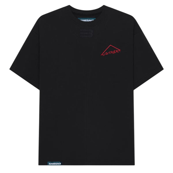 NAMESAKE SAVA OVERSIZED WARNING TEE EUPHORIC BLACK
