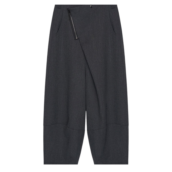 NAMESAKE LAMAR ZIP CARROT WIDE TROUSERS ASH GREY