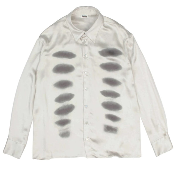 AVAVAV PRINTED SATIN BUTTON-UP SHIRT X-RAY