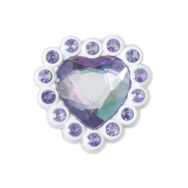 CROCS IRIDESCENT HEART GEM SHOES JIBBITZ CHARM