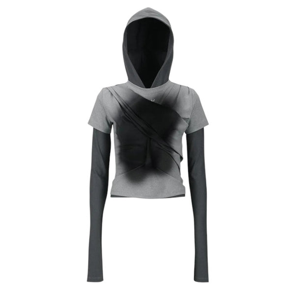 ANDERSSON BELL GATHERED HOODIE JERSEY TOP