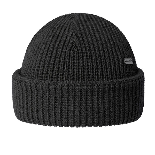 KANGOL SHORT WAFFLE BEANIE BLACK