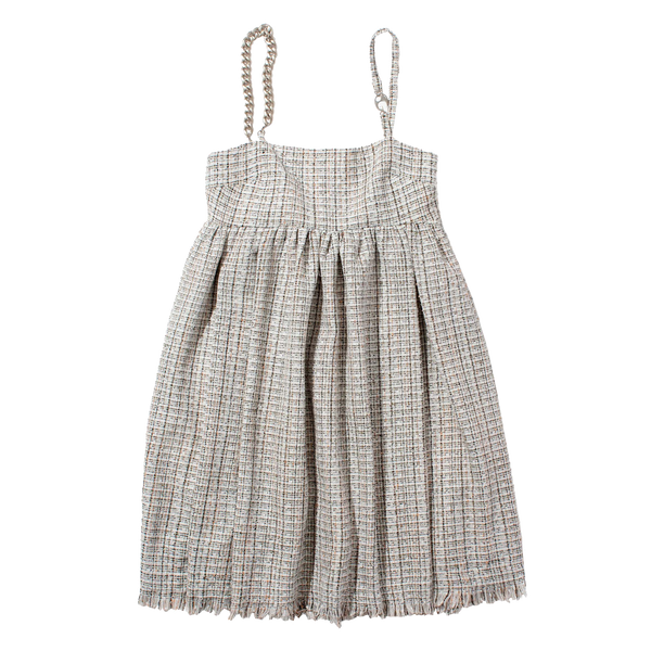 TWEED STRAPPY MINI DRESS