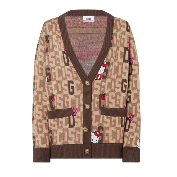 GCDS HELLO KITTY MONOGRAM CARDIGAN