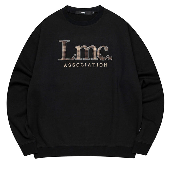 LMC PLAID APPLIQUE SWEATSHIRT BLACK