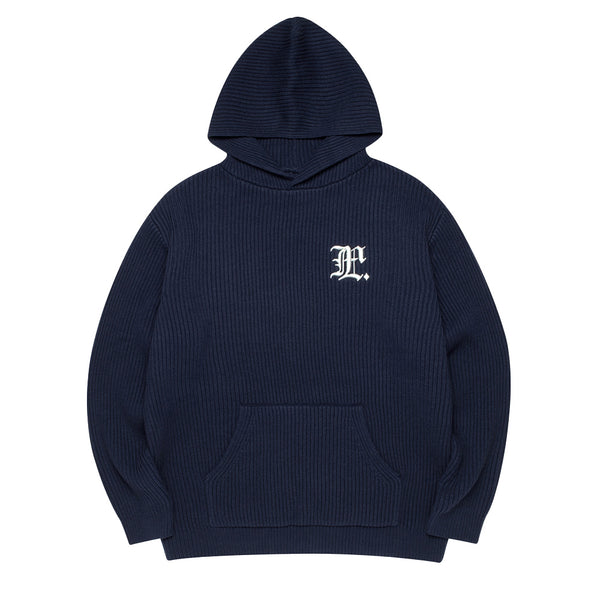 LMC GOTHIC KNIT HOODIE NAVY