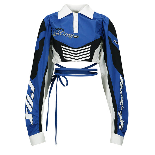 JOSIE RACING CROP SHIRTS