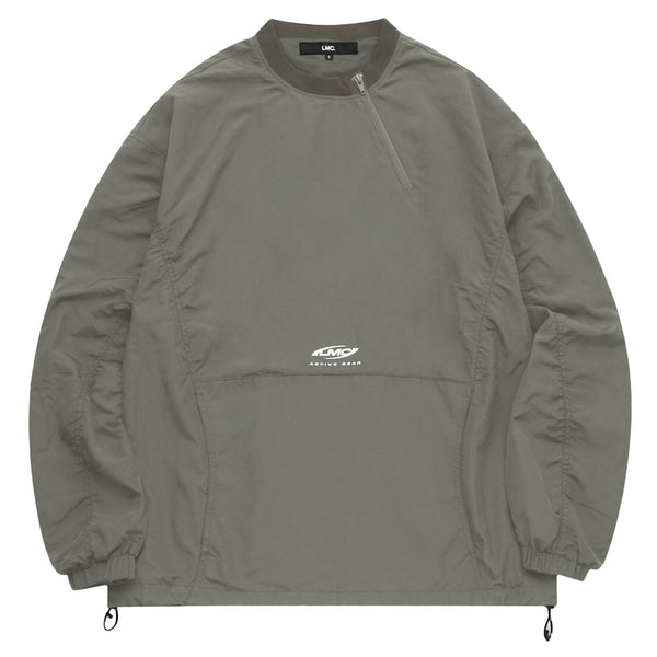 LMC ACTIVE GEAR CURVED CREW NECK GREY KHAKI