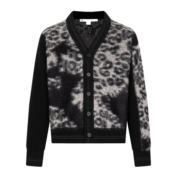 Y-3 LEOPARD KNIT CARDIGAN (UNISEX)