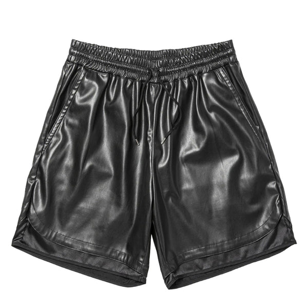 MEANSWHILE IMITATION LEATHER SHORTS