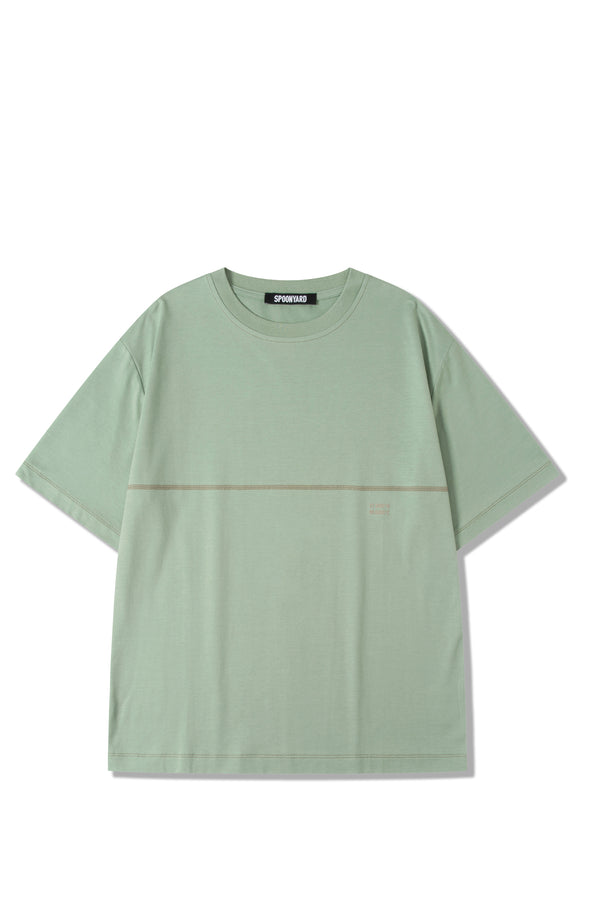 UNISEX COTTON CONTRAST Y CHAIN STITCH T-SHIRT