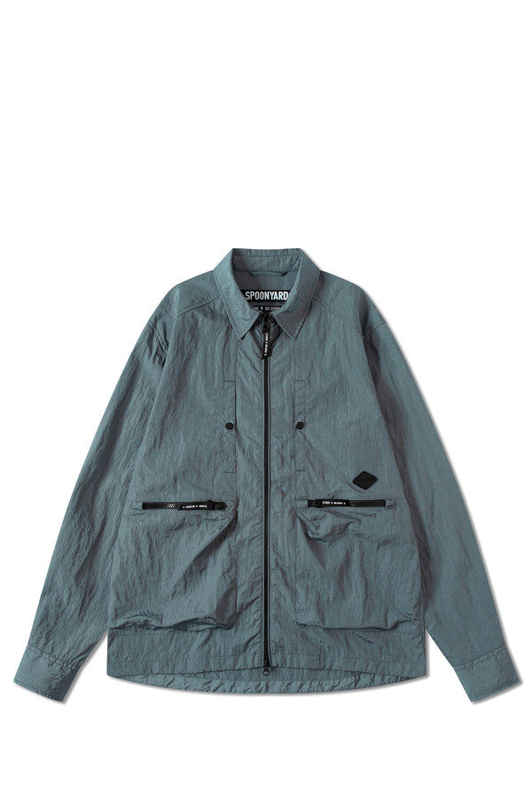 MEN'S ZIP POCKETS LIGHTWEIGHT SHIRT JACKET