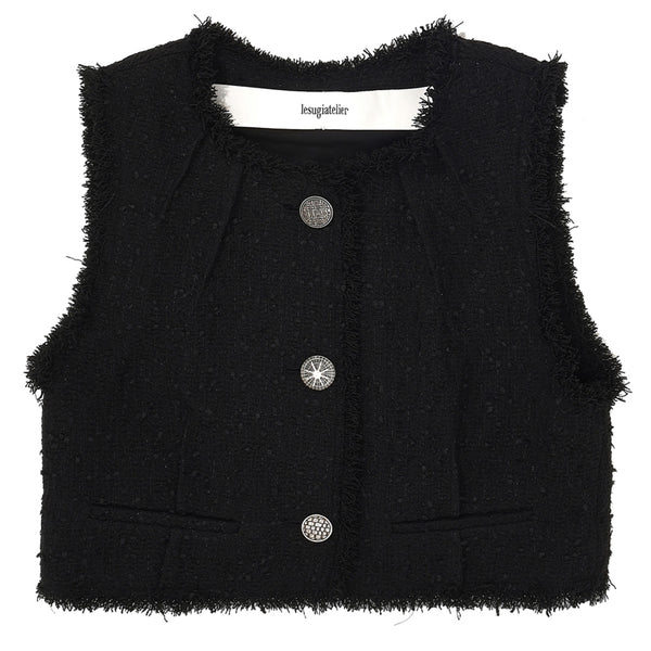 TWEED CROPPED VEST