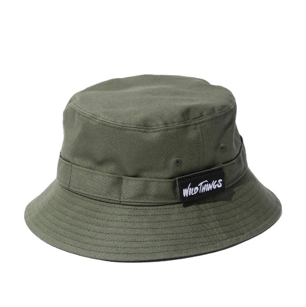 WILD THINGS TWILL BUCKET HAT OLIVE