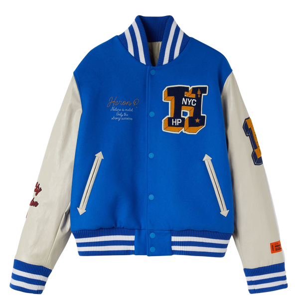 HERON PRESTON HERON PATCHES VARSITY JACKET