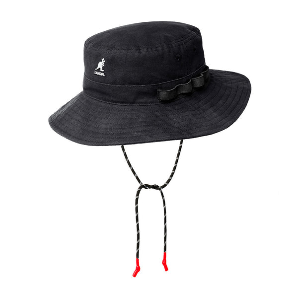 KANGOL UTILITY CORDS JUNGLE HAT CHARCOAL