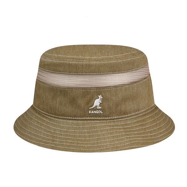 KANGOL DISTRESSED COTTON MESH BUCKET